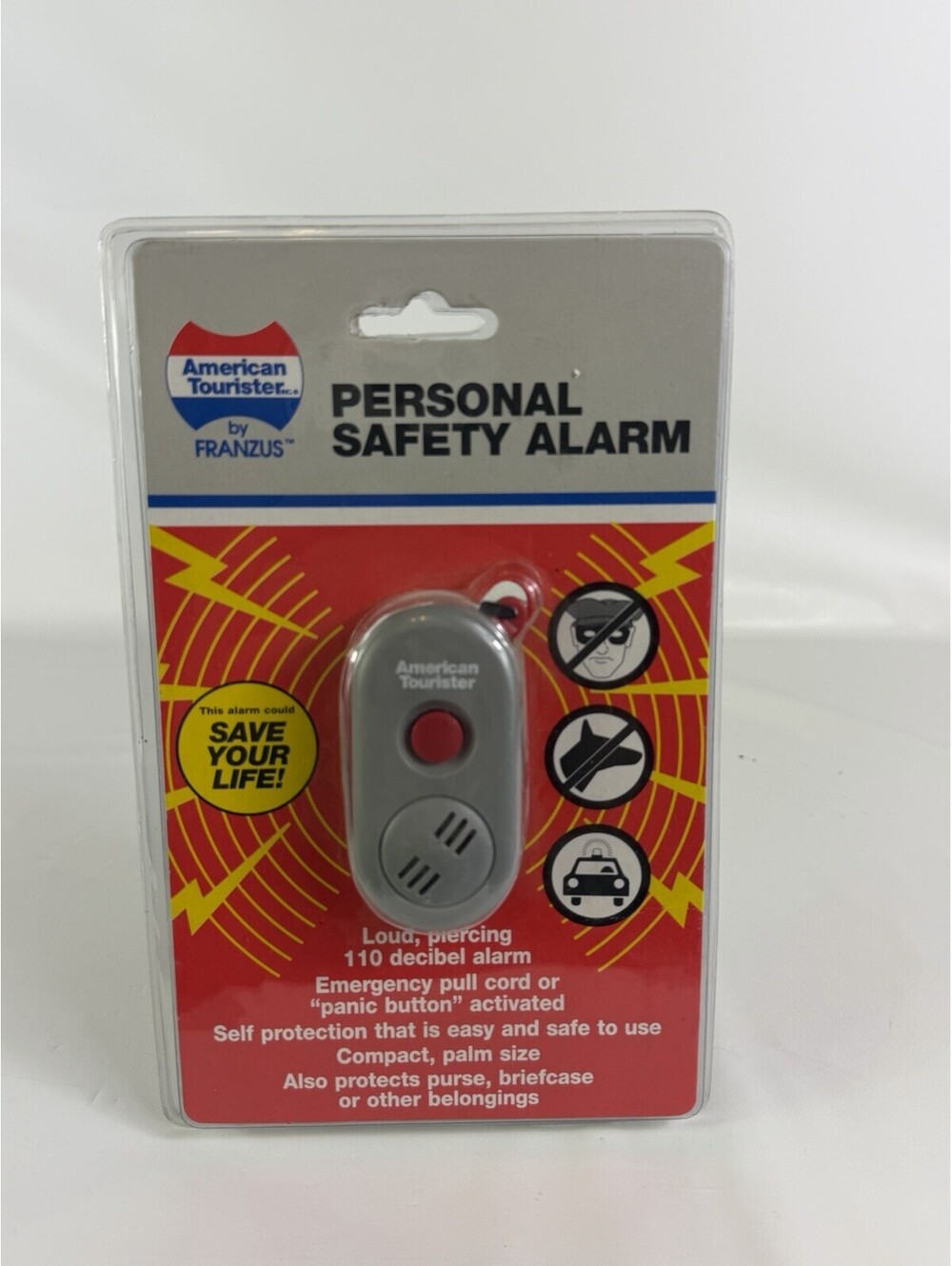 American Tourister by Franzus T-40SA Self Defense Siren Personal Safety Alarm